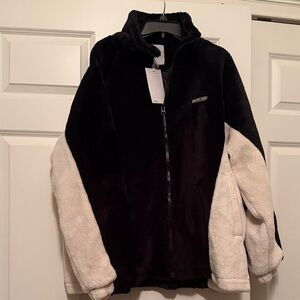 NWT Aelfric Eden Comfy Black and White Fleece Jacket Large